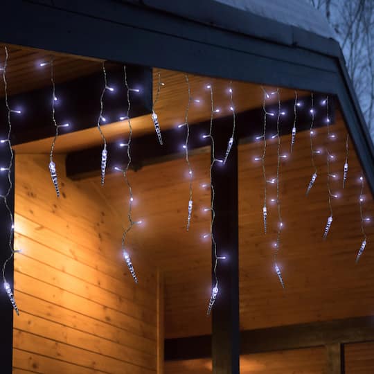 LED Ice Pillars Christmas Icicle Light Set - Pure White - 29' Clear Wire - 360ct By Northlight | 29 ft | Michaels®